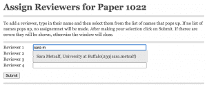4th screenshot of instructions for Student-Organized Colloquium chairs to assign reviewers