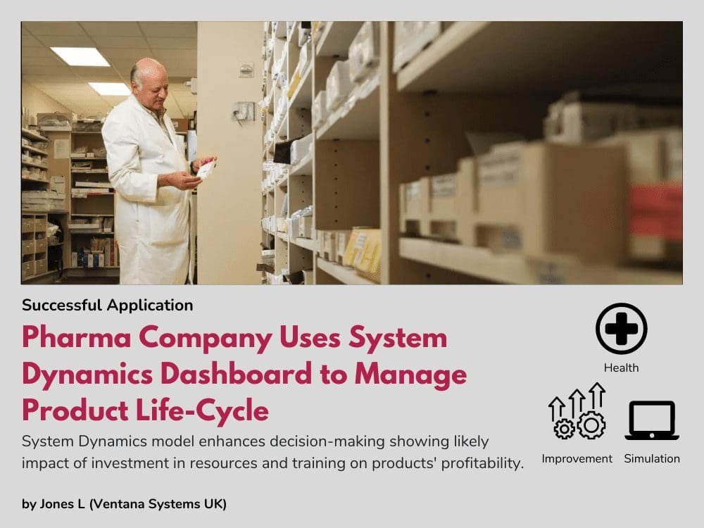 Pharma Company Uses System Dynamics Dashboard to Manage Product Life-Cycle