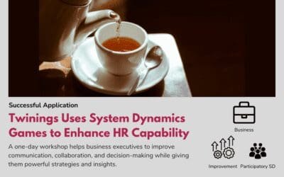 Twinings Uses System Dynamics Games to Enhance HR Capability